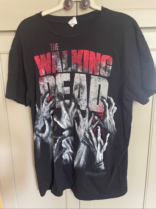 Keya Other - The Walking Dead Black Graphic Tee with Zombie Hand Design